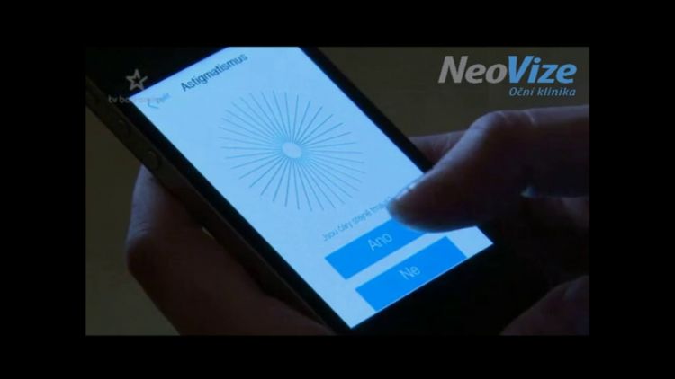 Diagnóza zraku pomocí mobilu na klinice NeoVize